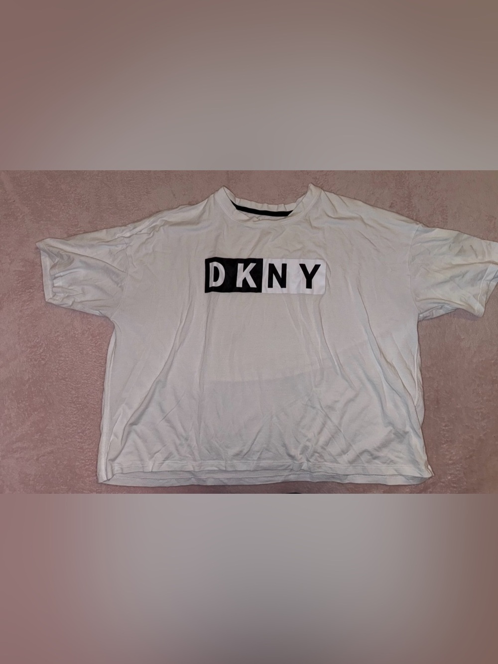 DKNY White Logo Tee | Black Box Logo | Y2K ✨